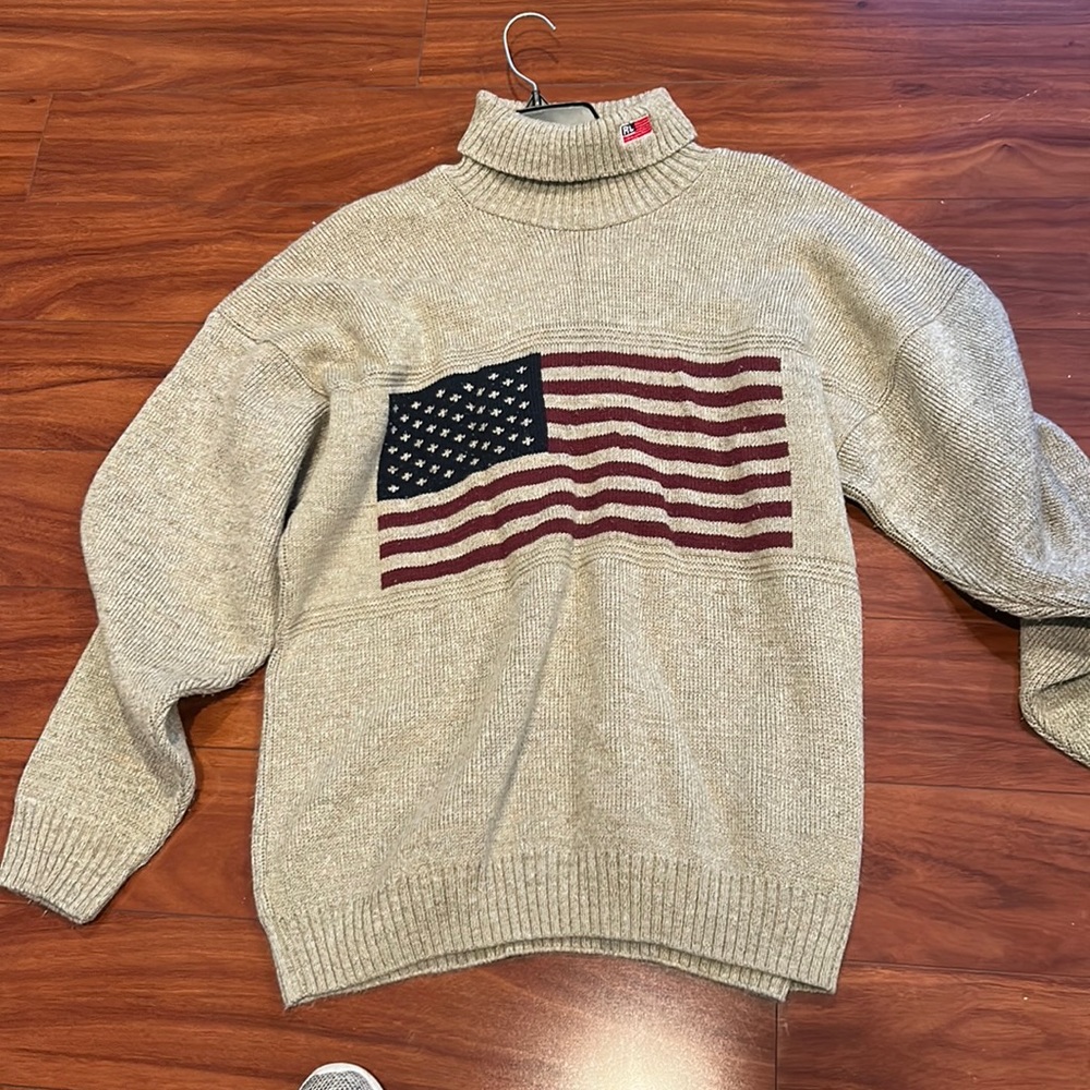 Polo Ralph Lauren USA Flag Sweater size 2X Vintage